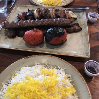 Rumi's Kitchen - Shish & soltani kabobs with two heaping mounds of fresh saffron rice - Persian/Iranian Near Me - Alpharetta, Georgia Rumi's Kitchen - Shish & soltani kabobs with two heaping mounds of fresh saffron rice - Persian/Iranian Near Me - Alpharetta, Georgia