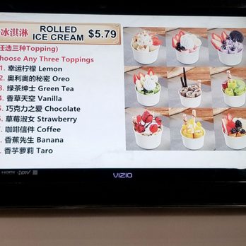 LJ Kitchen - Rolled ice cream menu - Chinese Near Me - Plano, Texas