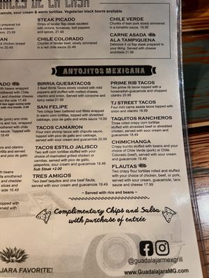 Menu photo 6 Guadalajara Mexican Grill Temecula, CA