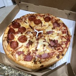 Pizza Hut - Medium hand tossed Hawaiian and pepperoni pizza