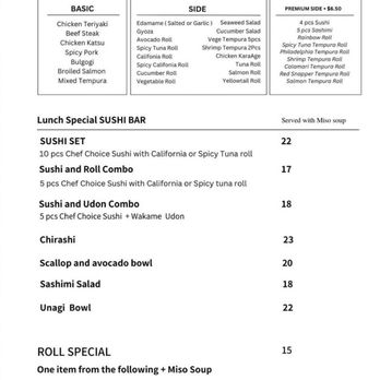 Sushi Kinoya - lunch specials menu - Sushi Bars Near Me - Long Beach, California Sushi Kinoya - lunch specials menu - Sushi Bars Near Me - Long Beach, California