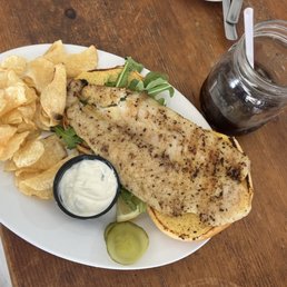 Grilled catfish sandwich