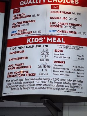 Menu photo 1 Wendy's North York, ON
