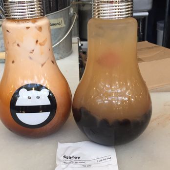 Mini Monster Cafe - Lightbulb jars :) - Bubble Tea Near Me - Anaheim, California