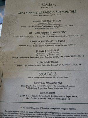Menu photo 1 1 Kitchen Nashville, TN Menu photo 1 1 Kitchen Nashville, TN