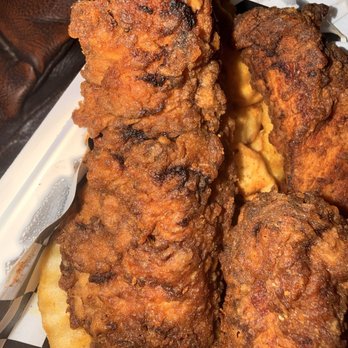 The Kluckin’ Chicken - Los Angeles - A burnt chicken strip - Chicken Shop Near Me - Sherman Oaks, California The Kluckin’ Chicken - Los Angeles - A burnt chicken strip - Chicken Shop Near Me - Sherman Oaks, California
