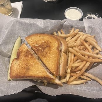Sabby's Bar - San Francisco Melt Burger with fries. - Burgers Near Me - Saint Clair Shores, Michigan