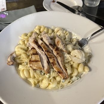 Mystic Grill - Blue Bleu Cheese Chicken Pasta - Southern Near Me - Covington, Georgia Mystic Grill - Blue Bleu Cheese Chicken Pasta - Southern Near Me - Covington, Georgia