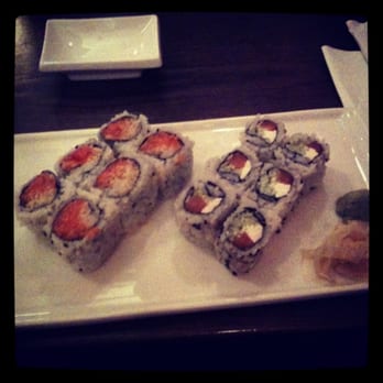 Akura Sushi - Spicy salmon crunch roll and Philadelphia roll - Sushi Bars Near Me - New York, New York Akura Sushi - Spicy salmon crunch roll and Philadelphia roll - Sushi Bars Near Me - New York, New York