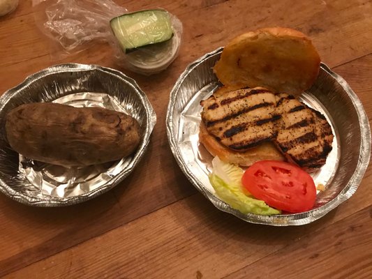Photo of Max's Delicatessen & Restaurant - Highland Park, IL, United States. Crispy and tender potato served with juicy blackened chicken sandwich.