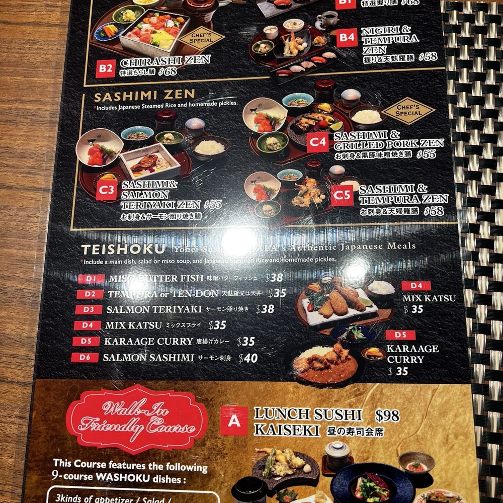 Yohei Sushi KAHALA - Lunch menu - Sushi Bars Near Me - Honolulu, Hawaii Yohei Sushi KAHALA - Lunch menu - Sushi Bars Near Me - Honolulu, Hawaii