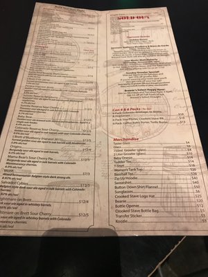 Menu photo 3 Crooked Stave Brewing Denver, CO
