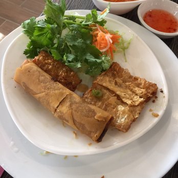Thien An Restaurant - One of 4 spring rolls we ordered. They're large and crispy! Also pictured are the shrimp cakes. - Vietnamese Near Me - Edmonton, Alberta Thien An Restaurant - One of 4 spring rolls we ordered. They're large and crispy! Also pictured are the shrimp cakes. - Vietnamese Near Me - Edmonton, Alberta