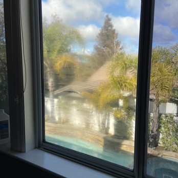 Bright Solutions Glass Tinting - Old window film before installation - Home Window Tinting Near Me - Santa Barbara , California