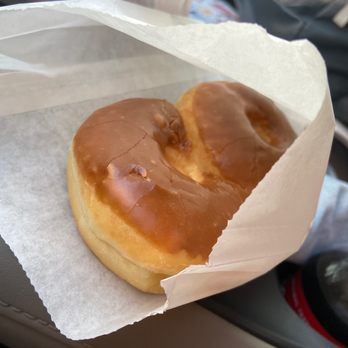 CJ Donut - two glazed donuts in a paper bag - Donuts Near Me - Mustang, Oklahoma CJ Donut - two glazed donuts in a paper bag - Donuts Near Me - Mustang, Oklahoma