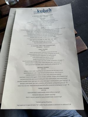 Menu photo 4 Kubeh New York, NY