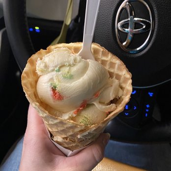 Gelati Celesti - Rainbow cookie in a waffle cone. - Ice Cream & Frozen Yogurt Near Me - Virginia Beach, Virginia