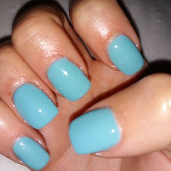 Royal Nails - Acrylic fill, baby blue color - Nail Salons Near Me - Anaheim, California