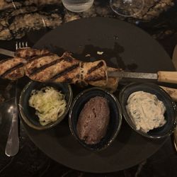 Pollo Kebab - with bean hummus, cabbage and tzatziki - It was a solid entree but seems Greek, rather than Mexican.