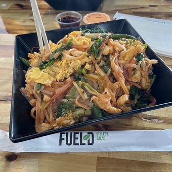 Fueld Stir Fry and Salad - The chicken and the egg, honey sriracha sauce with most veggies added! - Salad Near Me - East Lansing, Michigan Fueld Stir Fry and Salad - The chicken and the egg, honey sriracha sauce with most veggies added! - Salad Near Me - East Lansing, Michigan