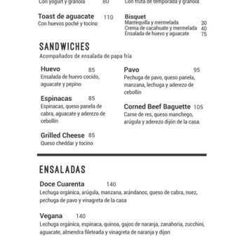 Doce Cuarenta - Menu 2 - Coffee & Tea Near Me - Todos Santos, BCS