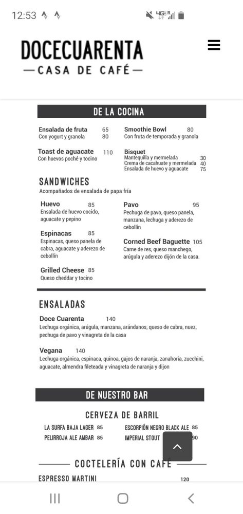 Doce Cuarenta Coffee Tea Calle Benito Juarez Todos Santos Baja California Sur Mexico Phone Number