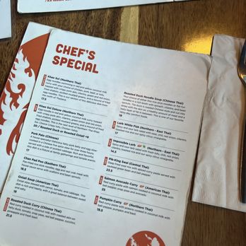 Ben Thai Cafe - chef's special menu! - Thai Near Me - San Francisco, California