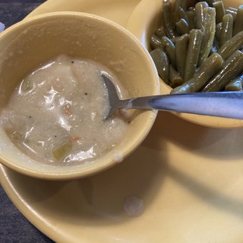 Kirby's Cafe - Cup of potato soup & side of green beans - Breakfast & Brunch Near Me - Okmulgee, Oklahoma Kirby's Cafe - Cup of potato soup & side of green beans - Breakfast & Brunch Near Me - Okmulgee, Oklahoma