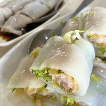 Fook Lam - House Special (front) & Char Siu (back) Look Fun Lightly battered shrimp & lettuce wrapped within the noodle. Sauce on side. Made to order. - Dim Sum Near Me - Honolulu, Hawaii Fook Lam - House Special (front) & Char Siu (back) Look Fun Lightly battered shrimp & lettuce wrapped within the noodle. Sauce on side. Made to order. - Dim Sum Near Me - Honolulu, Hawaii