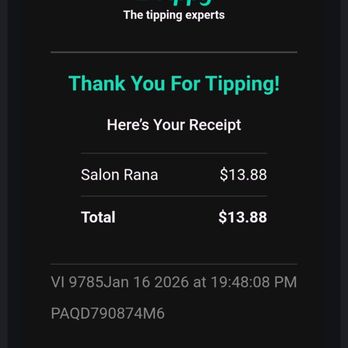 Salon Rana - Separate charge for the tip. - Hair Stylists Near Me - San Antonio, Texas