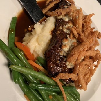 Black Pelican - I got the New York bleu with mashed potatoes and onion rings & steam green beans. The sauce is Amazing; well put together dish - Pizza Near Me - Chesapeake, Virginia Black Pelican - I got the New York bleu with mashed potatoes and onion rings & steam green beans. The sauce is Amazing; well put together dish - Pizza Near Me - Chesapeake, Virginia