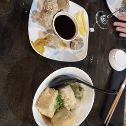 Tofu appetizer and dumplings Tofu appetizer and dumplings