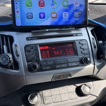 JC Tint LA - This is a photo of my car before Cesar removed the portable CarPlay and put on the - CarPlay - Car Window Tinting Near Me - Paramount, California