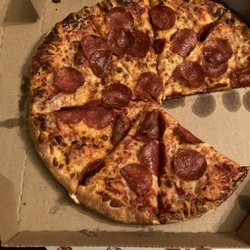 Domino's Pizza - Cold old pizza. I called and talked to Justin the manager there and he told me there's nothing he can do about it short on drivers he said.