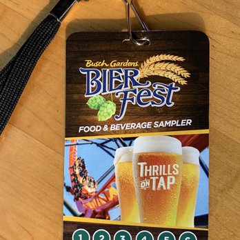 Bier Fest Busch Gardens - Food & Beer Sampler Lanyard, Bier Fest, August - November, Busch Gardens Theme Park, Tampa - Festivals Near Me - Tampa, Florida
