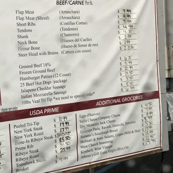 Los Banos Abattoir - a menu for service - Meat Shops Near Me - Los Banos, California