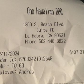 Ono Hawaiian BBQ - The employees working this night were incredible. They were working so hard and were so friendly. - Barbeque Near Me - La Habra, California Ono Hawaiian BBQ - The employees working this night were incredible. They were working so hard and were so friendly. - Barbeque Near Me - La Habra, California