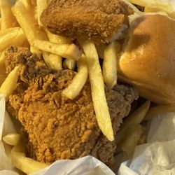 Louisiana Fried Chicken - 4pc Chicken Fries and a Roll