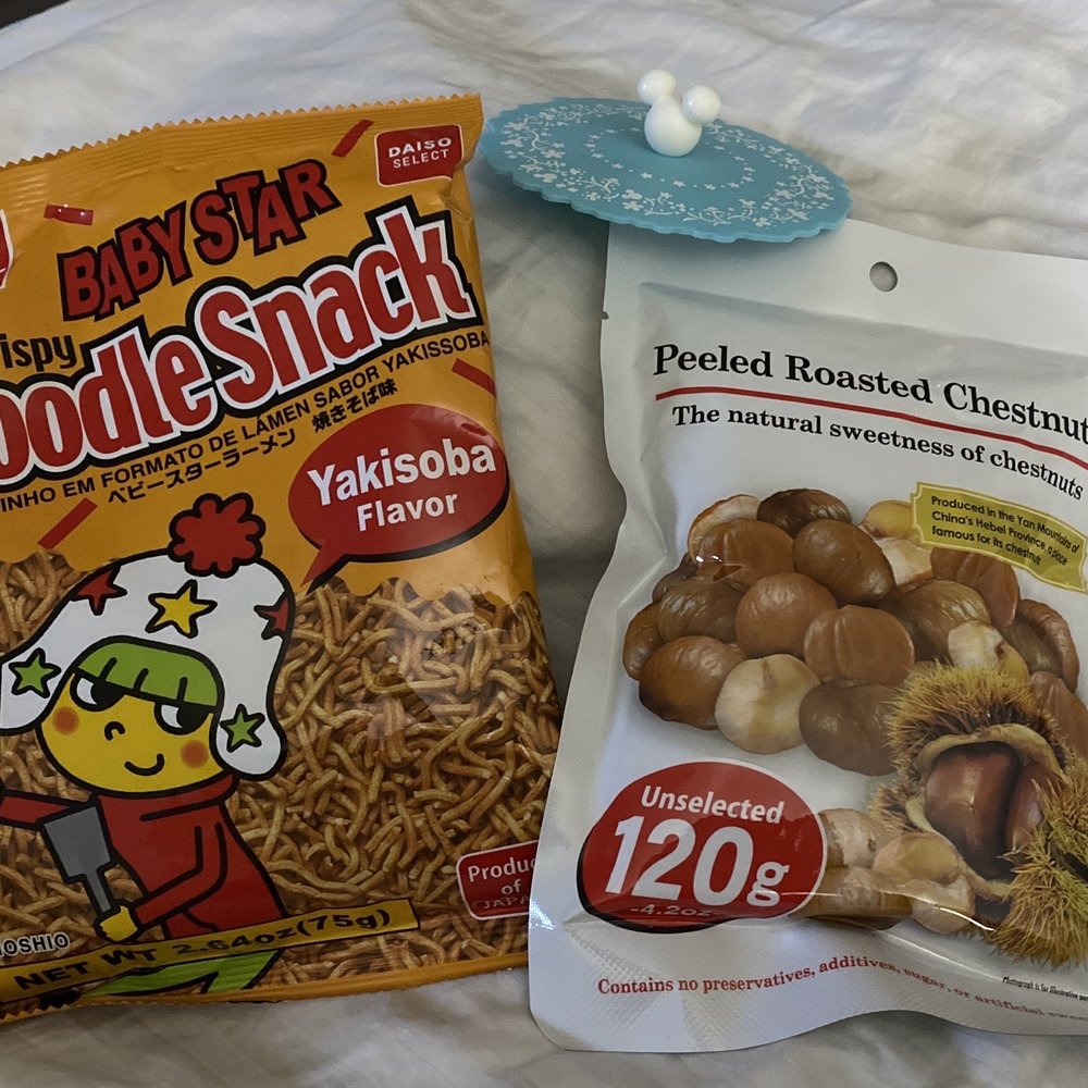 Daiso - Yummy snack and that glass/mug cover is a must have!!! - Discount Store Near Me - Kent, Washington Daiso - Yummy snack and that glass/mug cover is a must have!!! - Discount Store Near Me - Kent, Washington