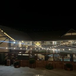 One of two hotel buildings