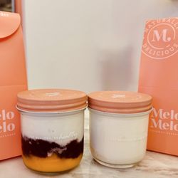 Sunset Mango Coconut (Left) and Durian Coconut River (Right)