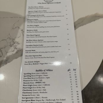 The Wine Library - Menu - Wine Bars Near Me - Dade City, Florida