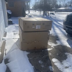 Levin Furniture and Mattress - This is the way the furniture was left, no ring of the doorbell, nothing. I have never received furniture in 30 years in this manner.