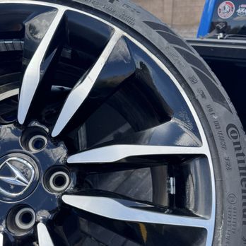 Us Tire Center - After a slight touchup with high gloss clear spray paint, it's hard to see the repaired section. - Tires Near Me - Las Vegas, Nevada