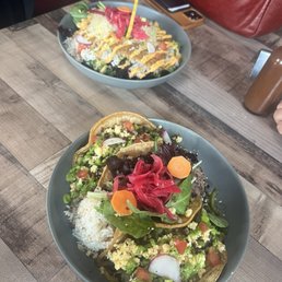 Tacos & Adobo Chicken bowl Tacos & Adobo Chicken bowl