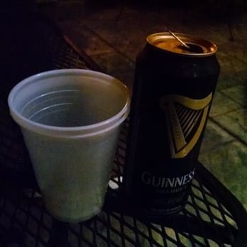 JD's Tavern - Guinness in a can!  With plastic cups!  This is the peak of good living! - American Near Me - Apex, North Carolina