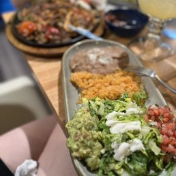 a plate of mexican food