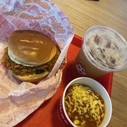 Spicy Chicken Sandwich Combo, Lychee Iced Tea Spicy Chicken Sandwich Combo, Lychee Iced Tea