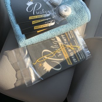 Prestige Mobile Auto Spa - New cloth, air freshener, and mints to complete the job. - Car Wash Near Me Prestige Mobile Auto Spa - New cloth, air freshener, and mints to complete the job. - Car Wash Near Me