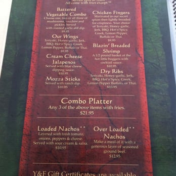 Yard & Flagon - Menu 5 - Pubs Near Me - Saskatoon, Saskatchewan